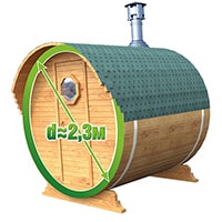 Для комфорта клиентов мы выбрали самый оптимальный диаметр 2.3м