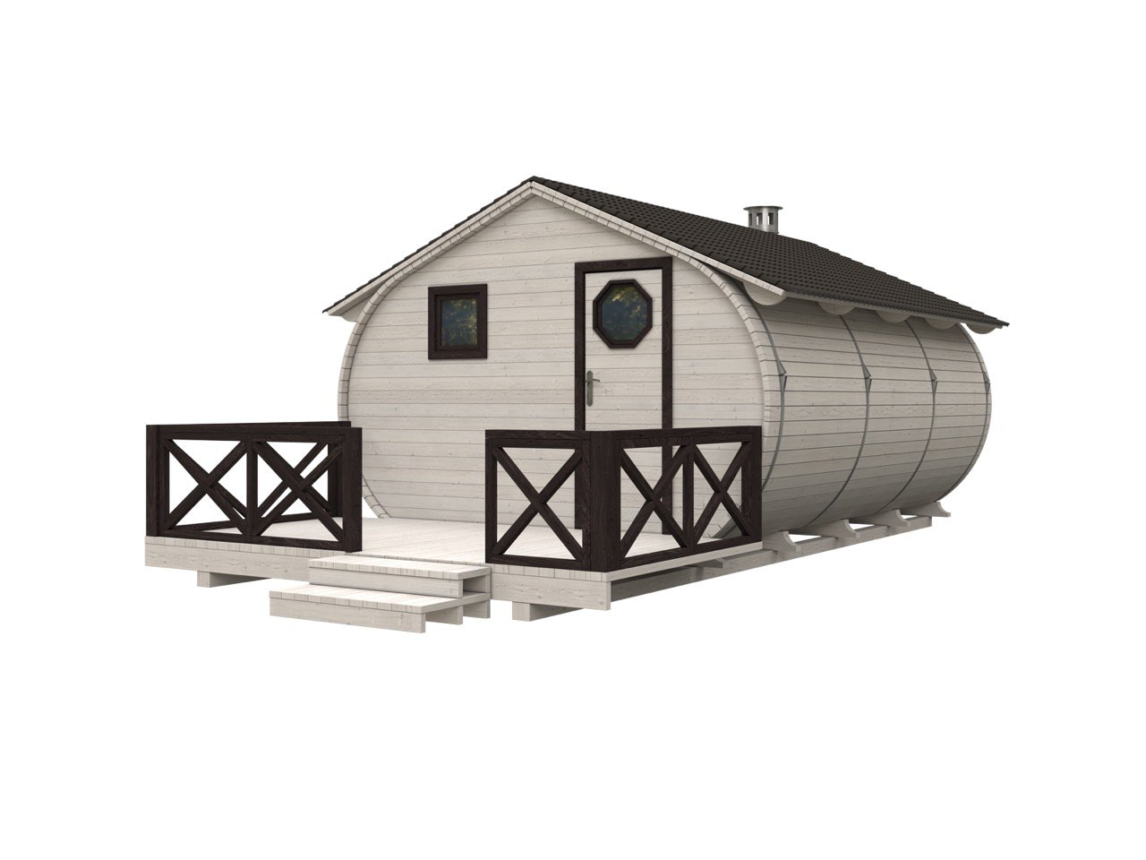 Веранда без крыши 4х1,5м