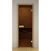 Дверь стеклянная бронза