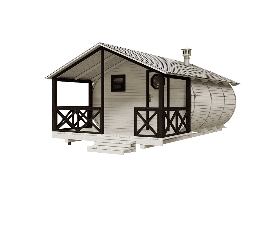 Веранда с крышей 4х1,5м