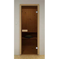 Дверь стеклянная бронза