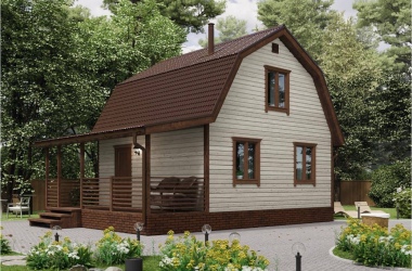 Дачный дом «Ясень» ЛК 6х6