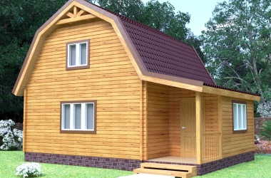 Брусовой дом «Богатырь» ЛК 6х6