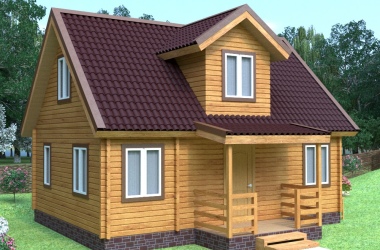 Брусовый дом «Дачная сказка» 6х8