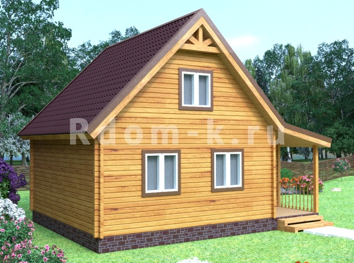 Брусовой дом «Богатырь» 6х6
