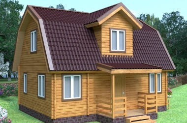Брусовый дом «Дачная сказка» ЛК 6х8