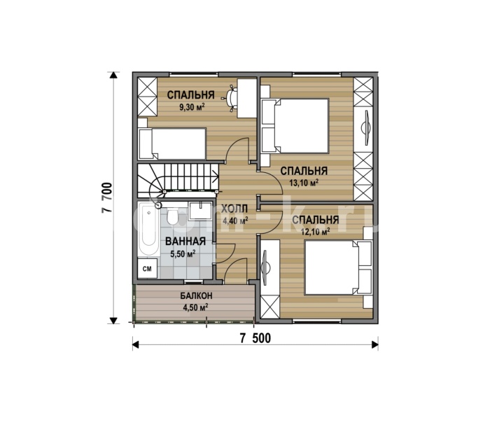 План 2 этажа 