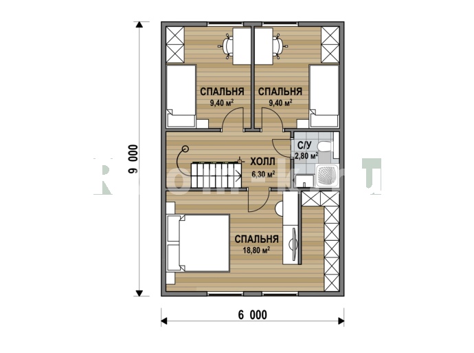 План 2 этажа 