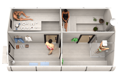 Баня «6.0-1» 4х6м