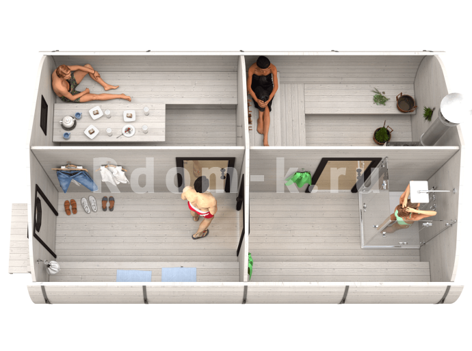 Баня «6.0-1» 4х6м