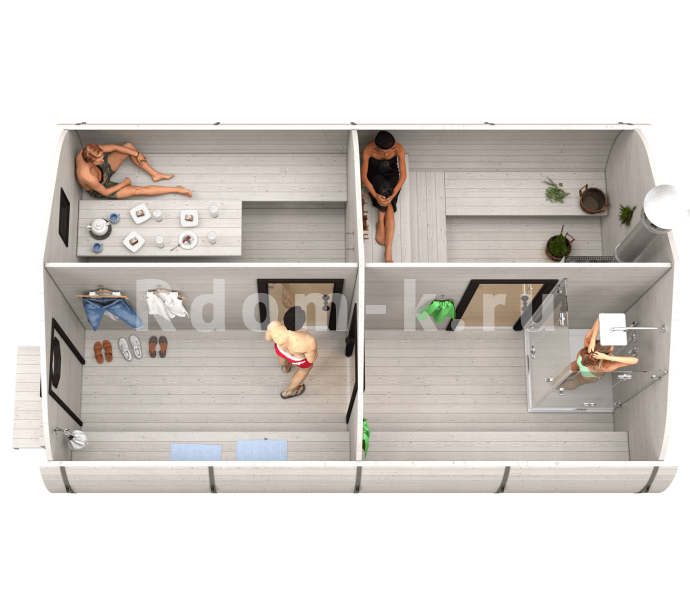 Баня «6.0-1» 4х6м