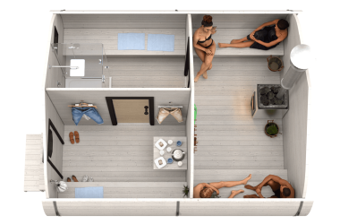 Баня «4.5-3» 4х4,5м