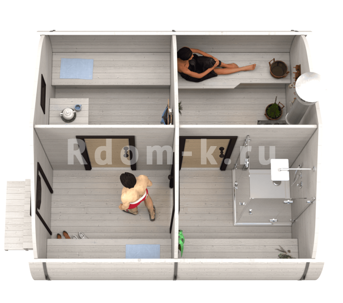 Баня «4.0-2» 4х4м