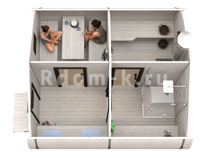 Баня «4.0-3» 4х4м