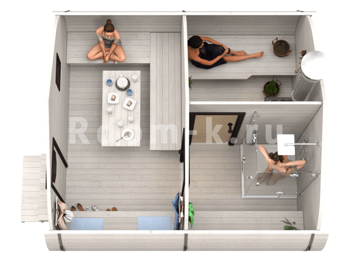 Баня «4.0-5» 4х4м