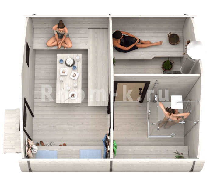 Баня «4.0-5» 4х4м