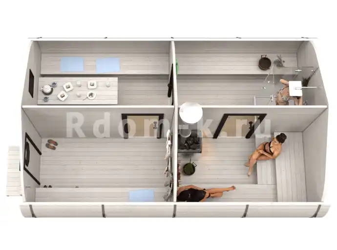 Баня «6.0-2» 4х6м