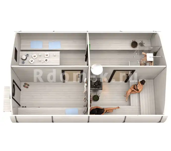 Баня «6.0-2» 4х6м