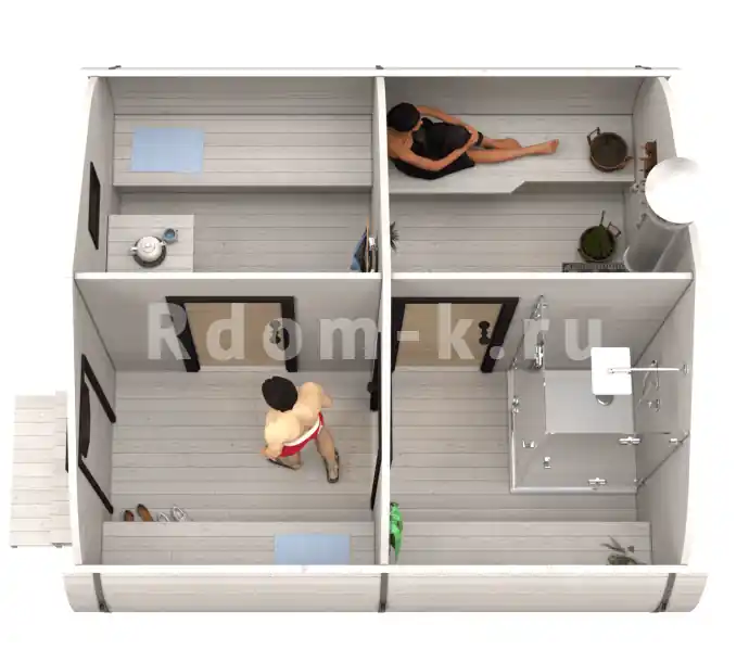 Баня «4.0-2» 4х4м