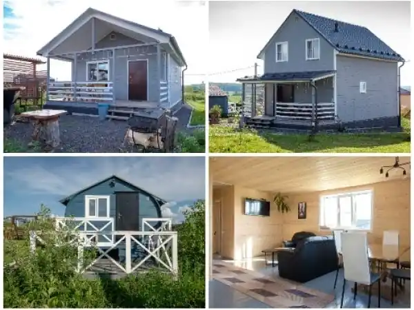 Два дома и баня