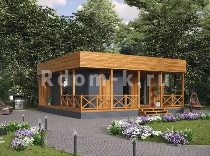 Коттедж 6,5х8м «Пушкин»