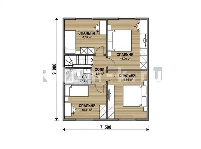 План 2 этажа 