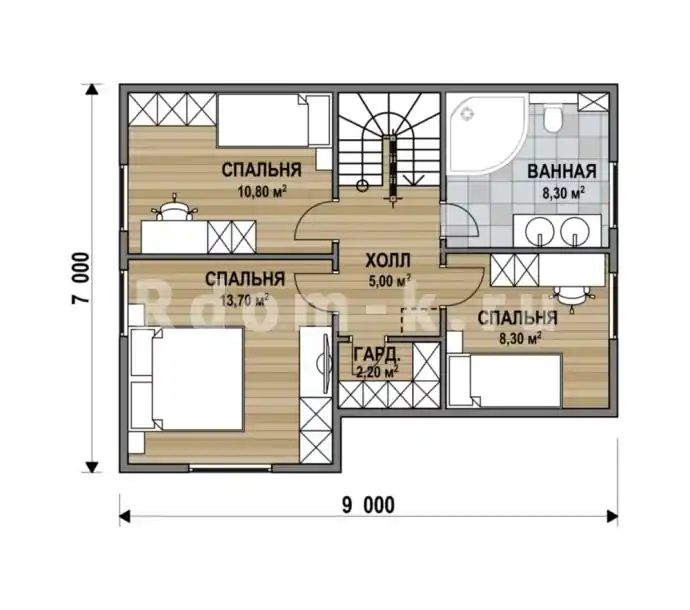 План 2 этажа 