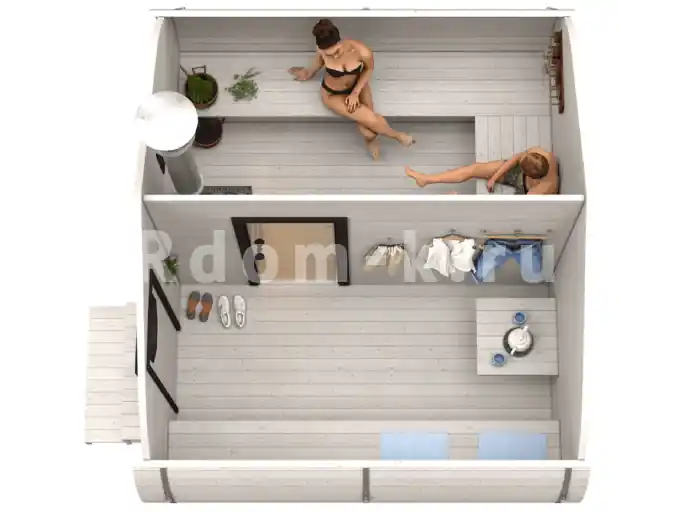 Баня «3.0-1» 4х3 м