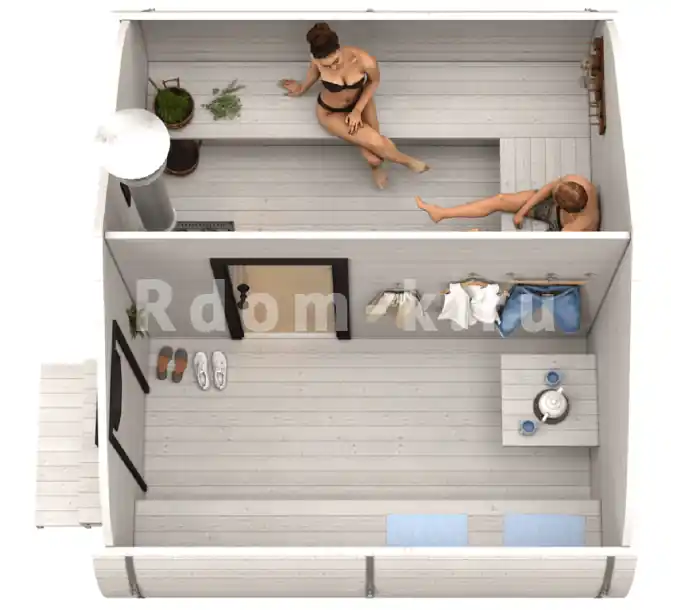 Баня «3.0-1» 4х3 м