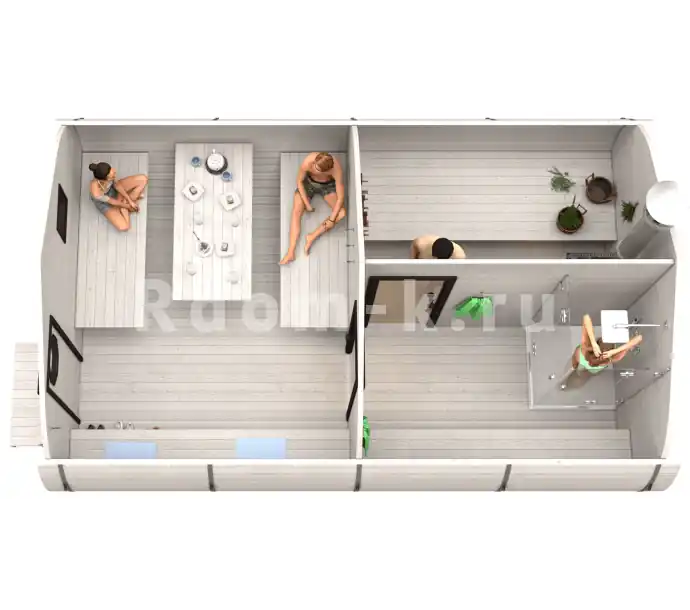 Баня «6.0-3» 4х6м