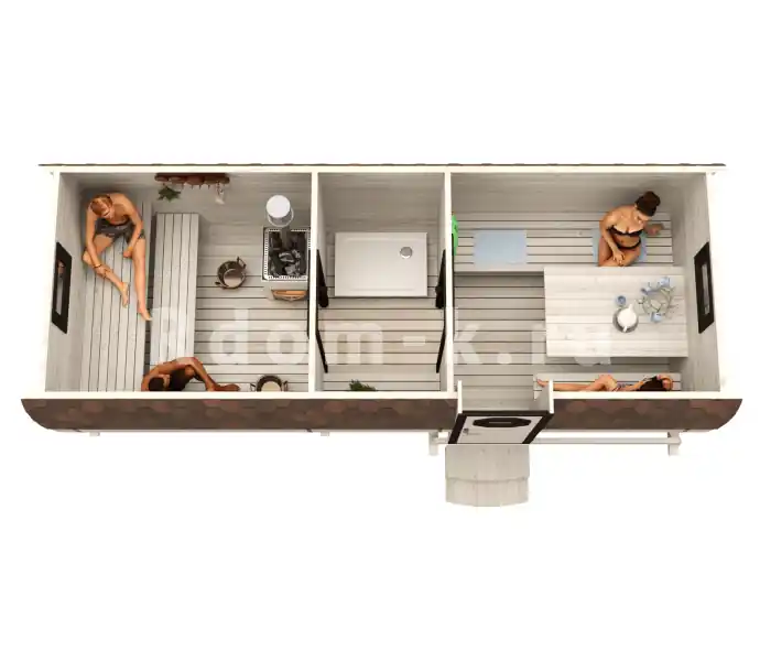 Квадробаня «Премиум» 6м